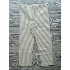 Tea Collection Gold Stripe Capri Leggings 7 NWT